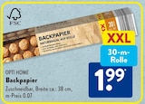 Backpapier von OPTI HOME im aktuellen ALDI SÜD Prospekt für 1,99 €