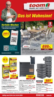 Gartensitzmöbel im toom Baumarkt Prospekt "Respekt, wer's selber macht." mit 28 Seiten (Mannheim)