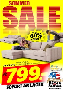 Aktueller Seats and Sofas Prospekt "SOMMER SALE" Seite 1 von 1 Seiten