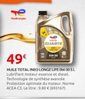 HUILE TOTAL INEO LONGE LIFE 0W-30 5 L - TotalEnergies - Rural Master à Toulouse HUILE TOTAL INEO LONGE LIFE 0W-30 5 L - TotalEnergies en promo chez Rural Master Toulouse à 49,00 €