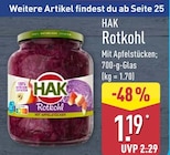 Rotkohl im ALDI Nord Prospekt Rotkohl von HAK im aktuellen ALDI Nord Prospekt für 1,19 €