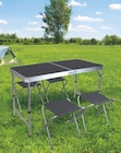 Table et tabouret camping pliables - ADVENTURIDGE - Aldi à Boulogne-Billancourt Table et tabouret camping pliables - ADVENTURIDGE en promo chez Aldi Boulogne-Billancourt à 49,99 €