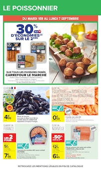Promotion Crevettes cuites dans le prospectus Carrefour, valable du 01/09/2026 au 14/09/2026 Promo Crevettes cuites dans le catalogue Carrefour du moment à la page 30