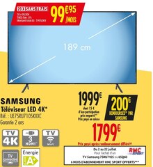 Téléviseur LED 4K* - Carrefour à Reims Téléviseur LED 4K* en promo chez Carrefour Reims à 1 799,00 €