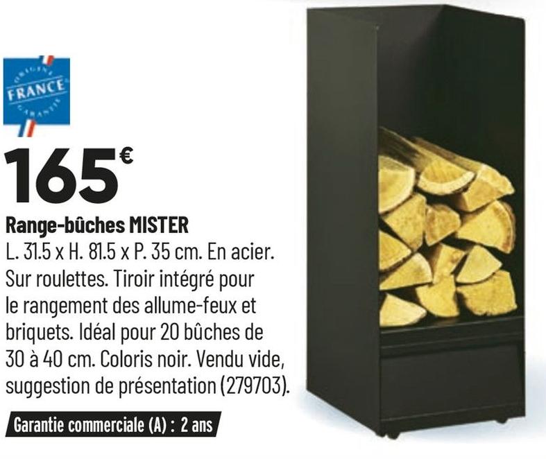 Bricorama Ville-la-Grand - Range-bûches MISTER Promo Range-bûches MISTER dans le catalogue Bricorama Chauffage à Ville-la-Grand