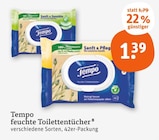 Sanft & Pflege feuchte Toilettentücher im tegut Prospekt Sanft & Pflege feuchte Toilettentücher von Tempo im aktuellen tegut Prospekt für 1,39 €