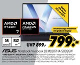 MEDIMAX Magdeburg - Notebook Vivobook 18 M1807HA-S8026W Angebot im Prospekt Notebook Vivobook 18 M1807HA-S8026W bei MEDIMAX im Magdeburg Prospekt für 799,00 €