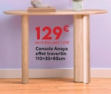 Promo Console anaya effet travertin à 129,00 € dans le catalogue Maxi Bazar à Lillers