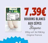 Boudins blancs aux cèpes - Bioporc en promo chez Naturalia Boudins blancs aux cèpes - Bioporc dans le catalogue Naturalia