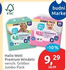 Premium Windeln im Angebot bei budni in Pinneberg Premium Windeln Angebote von Hallo Welt bei budni Pinneberg für 9,29 €