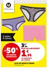 Slip ou shorty femme - U Collection en promo chez Super U Saint-Denis à 1,95 €