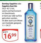 Bombay Sapphire Angebote von Bombay Sapphire bei GLOBUS Amberg für 16,99 €