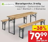 Bierzeltgarnitur, 3-teilig Angebote von Juskys bei Netto Marken-Discount Tübingen für 79,99 €