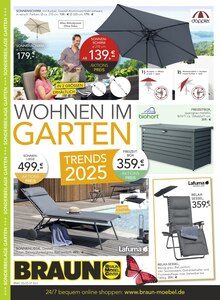 Sitzmöbel im BRAUN Möbel-Center Prospekt "WOHNEN IM GARTEN 2025" mit 4 Seiten (Reutlingen)