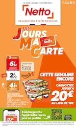 Prospectus Netto à Saint-Amand-Montrond, "LES JOURS MA CARTE", 20 pages, 08/10/2024 - 14/10/2024