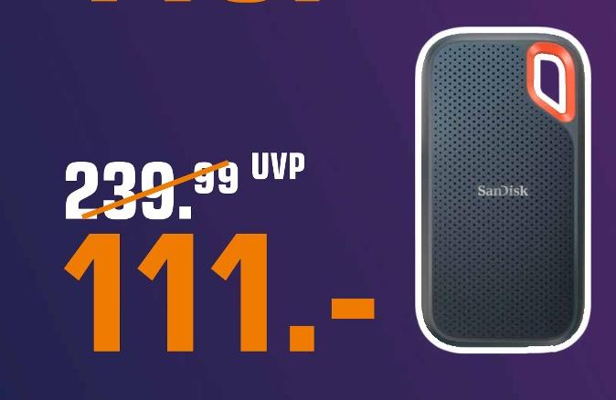 Saturn Berlin - Extreme Pro Portable SSD 1 TB Externer SSD Speicher Extreme Pro Portable SSD 1 TB Externer SSD Speicher Angebot bei Saturn Berlin im Prospekt DIE SATURN-HITS
