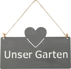 Behang Metallschild mit Herz "Unser Garten" bei dm-drogerie markt im Prospekt "Aktuelle Angebote" für 3,95 €