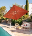 Dalle pour parasol déporté coloris crème + roues en promo chez Botanic Dalle pour parasol déporté coloris crème + roues dans le catalogue Botanic