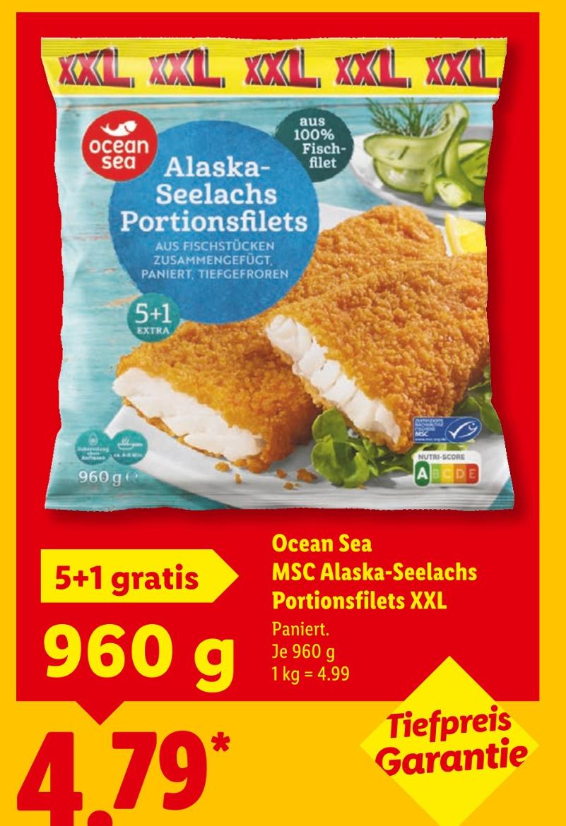 MSC Alaska-Seelachs Portionsfilets XXL