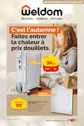 Weldom Catalogue "C'est l'automne ! Faites entrer la chaleur à prix douillets.", 4 pages, Montigny-lès-Cormeilles,  21/09/2022 - 08/10/2022