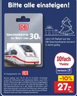 Geschenkkarte im Wert von 30€ im Angebot bei Netto Marken-Discount in Würzburg Geschenkkarte im Wert von 30€ Angebote von DB bei Netto Marken-Discount Würzburg für 27,00 €