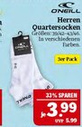 Herren Quartersocken Angebote von O'Neill bei Marktkauf Bautzen für 3,99 €