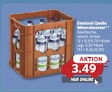 Mineralwasser von Emsland Quelle für 3,49 € bei combi im Angebot Mineralwasser von Emsland Quelle im aktuellen combi Prospekt