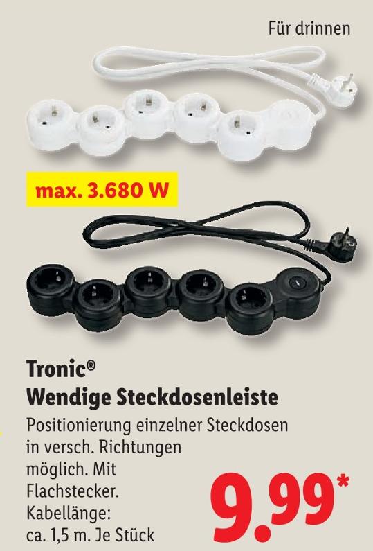 Wendige Steckdosenleiste