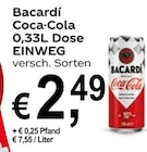 Coca-Cola Angebote von Bacardí bei Zisch Emden für 2,49 €