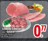 Schweine-Schnitzel oder -Gulasch Angebote bei EDEKA Ravensburg für 0,77 €