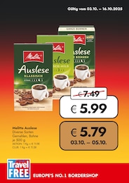 Travel FREE Prospekt für Waldkirchen: "EUROPE'S NO.1 BORDERSHOP", 1 Seite, 03.10.2025 - 16.10.2025