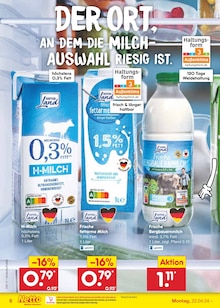 Milch im Netto Marken-Discount Prospekt "Aktuelle Angebote" mit 51 Seiten (Frankfurt (Main))