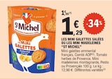 Les Mini Galettes Salées ou Les Mini Madeleines - ST MICHEL dans le catalogue E.Leclerc