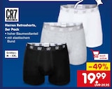 Herren Retroshorts, 3er Pack von CR7 im aktuellen Netto Marken-Discount Prospekt für 19,99 €