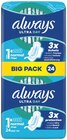Slipeinlagen im REWE Prospekt Ultra Day Binden Big Pack von Always im aktuellen REWE Prospekt für 2,99 €