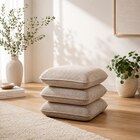 Pouf carre 3 niveaux taupe en promo chez B&M Tours à 26,99 €