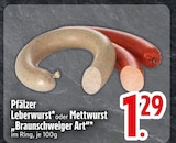 Pfälzer Leberwurst im Angebot bei EDEKA in Passau Pfälzer Leberwurst Angebote bei EDEKA Passau für 1,29 €