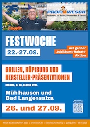 Baumärkte Prospekt von PROFI Wesch in Bad Tennstedt Aktueller PROFI Wesch Baumärkte Prospekt für Bad Tennstedt: Fachmarkt für Bauen, Heimwerken & Garten mit 8} Seiten, 20.09.2025 - 03.10.2025