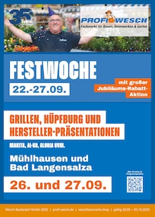 PROFI Wesch Prospekt Fachmarkt für Bauen, Heimwerken & Garten mit  Seiten in Steinbach und Umgebung
