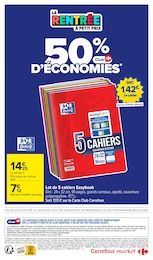 Prix et réduction Cahier dans le prospectus Carrefour Market en cours Offre Cahier dans le catalogue Carrefour Market du moment à la page 2