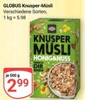 Aktuelles Knusper-Müsli Honig & Nuss Angebot bei GLOBUS in Bochum ab 2,99 €