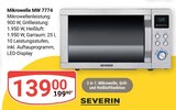 Aktuelle Mikrowelle Angebote bei GLOBUS in Mannheim Aktuelles Mikrowelle MW 7774 Angebot bei GLOBUS in Mannheim ab 139,00 €