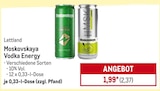 Vodka Energy von Moskovskaya für 2,37 € bei METRO im Angebot Vodka Energy von Moskovskaya im aktuellen METRO Prospekt