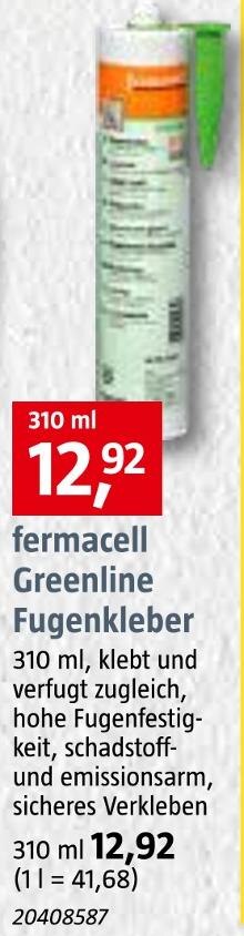 BAUHAUS Dingolfing - Greenline Fugenkleber Greenline Fugenkleber Angebot bei BAUHAUS Dingolfing im Prospekt "Handzettel KW 45"