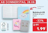 Notizbuch A5 für 1,99 € bei Kaufland im Angebot Notizbuch A5 im aktuellen Kaufland Prospekt