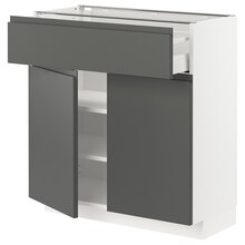 IKEA Lahstedt - Unterschr m Schub/2 Türen weiß/Voxtorp dunkelgrau 80x37 cm Unterschr m Schub/2 Türen weiß/Voxtorp dunkelgrau 80x37 cm Angebot bei IKEA Lahstedt im Prospekt "Zeit für mehr Weihnachtsstimmung"
