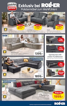 Couch im ROLLER Prospekt "SPAR DIR ´NEN ROLLF" mit 20 Seiten (Ulm)