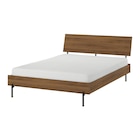 Aktuelles Bettgestell braun Nussbaumnachbildung 160x200 cm Angebot bei IKEA in Reutlingen ab 199,00 €