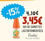 Jus de carottes lactofermentées - Voelkel à 3,45 € dans le catalogue Naturalia