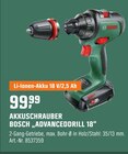 OBI Görlitz - AKKUSCHRAUBER „ADVANCEDDRILL 18“ AKKUSCHRAUBER „ADVANCEDDRILL 18“ Angebot bei OBI Görlitz im Prospekt ALLES MACHBAR